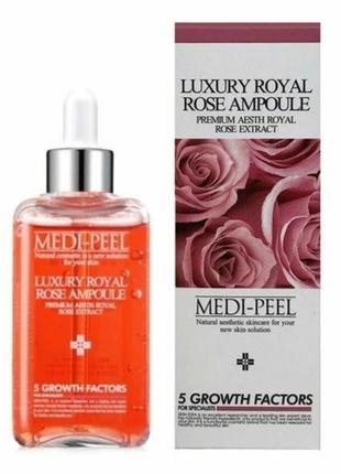 Сыворотка антивозрастная с экстрактом розы и пептидами medi-peel royal rose premium ampoule1 фото