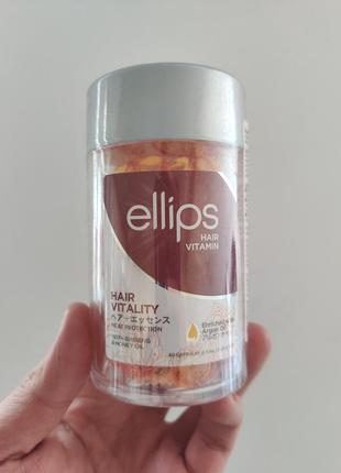 Вітаміни для волосся ellips hair vitamin hair vitality with ginseng & honey oil 50 капсул2 фото