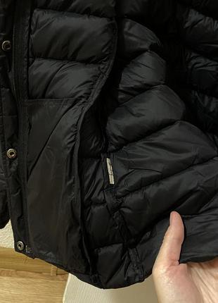 Пуховик куртка коротка чорна mango пух перо xs6 фото