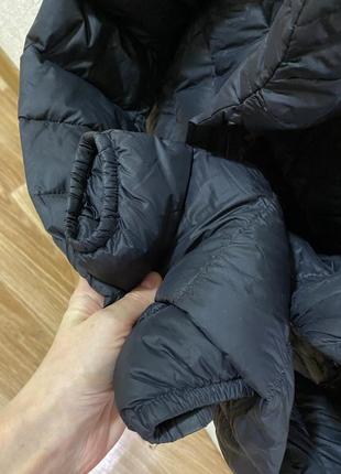 Пуховик куртка коротка чорна mango пух перо xs8 фото