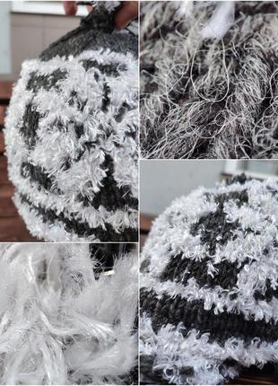 Зимняя шапка эскимоса capcho ручная работа непал шерсть ушанка с кисточками и бубоном8 фото