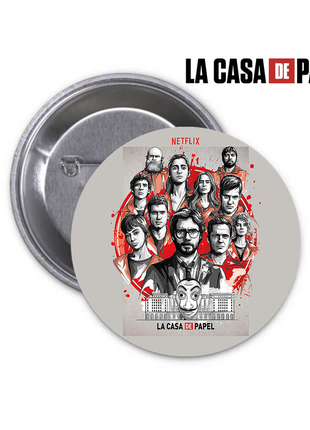 Значок la casa de papel money heist бумажный дом