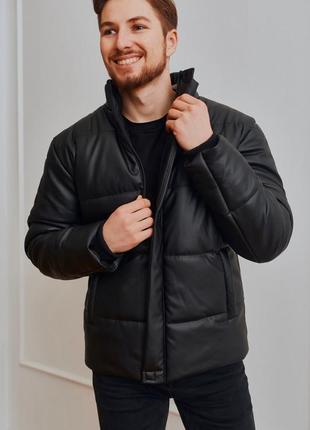 Розпродаж куртка чоловіча чорна зима тепла1 фото