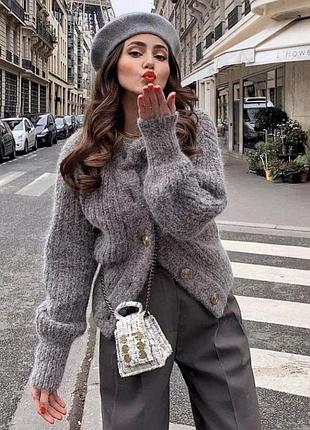 Трикотажний кардиган у рубчик zara