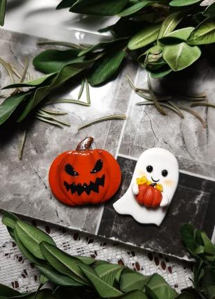 Брошки на halloween (хэллоуин) из полимерной глины 🎃 | handmade5 фото