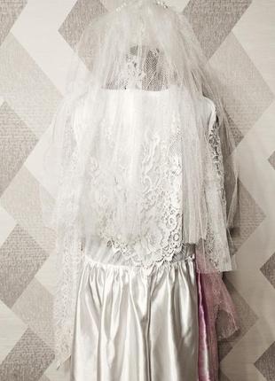 Платье невеста скелетик + фата хелловин halloween хеловин5 фото