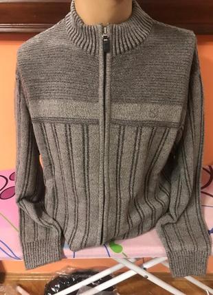Чоловічий светр, пуловер джемпер на блискавці до кінця sabri ozel туреччина л