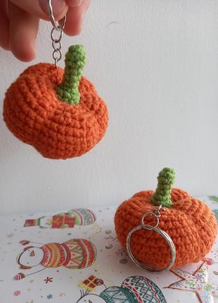 Гарбузик брелочок halloween pumpkin1 фото