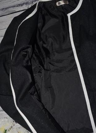 44/16/xl фирменный женский обалденный пиджак с вставками и блесткой4 фото
