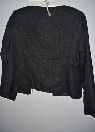 44/16/xl фирменный женский обалденный пиджак с вставками и блесткой5 фото