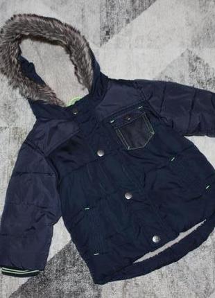 Тепла демісезонна куртка next на 9-12 місяців ріст 80 см