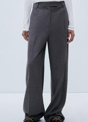 Широкi штани iз защипами zara original spain new collection