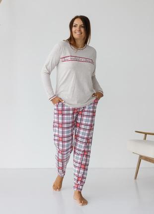 Жіноча бавовняна піжама великого розміру nicoletta туреччина, женская хлопковая пижама.