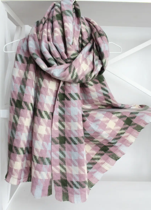 Кашеміровий двосторонній шарф палантин10 фото