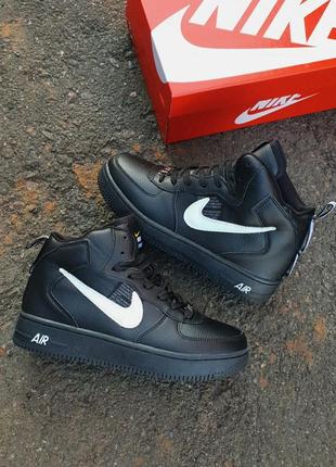 Зимові кросівки nike air force 1 utility black white8 фото