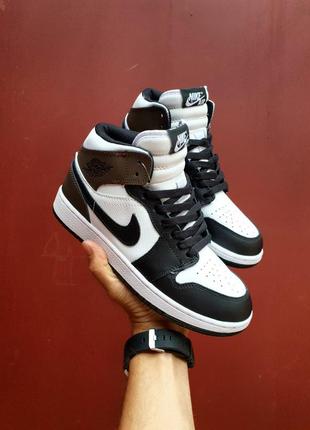 Зимові кросівки nike air jordan 1 high black brown