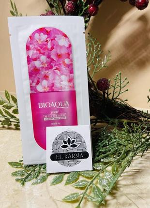 Нічна маска для обличчя з екстрактом вишні, bioaqua cherry jelly mask1 фото