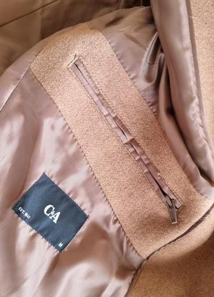 Женское пальто, размер m, цвет карамельный4 фото