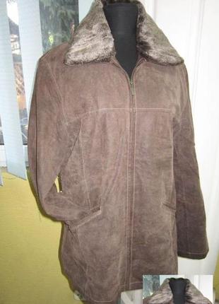 Оригинальная женская кожаная куртка gina mariolano. италия. лот 2714 фото
