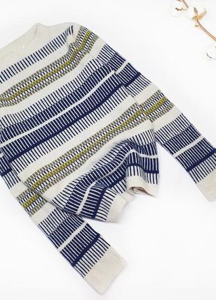 Шерстяной свитер в полоску