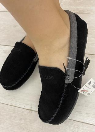 Firetrap moccasin slippers слипоны домашние тапочки мокасины замш мех унисекс детские мужские женские9 фото