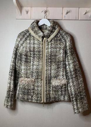 Оригинальная куртка пиджак в твидовом стиле chanel на молнии ⚡️