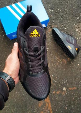 Термо кросівки adidas cloudfoam black orange4 фото