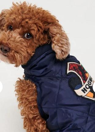 Утеплена куртка на флісі попона жилетка накидка для собаки гаррі поттер hogwards3 фото