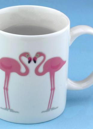 Чашка с терморисунком фламинго (fg43)1 фото