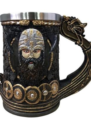 Кружка чашка бокал игра престолов драккар викинг танкард stark targaryen 3d пивная кружка "danegeld tankard"