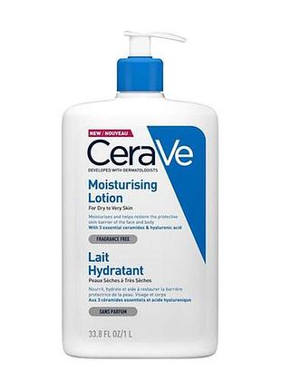 Cerave moisturizing lotion 1 l litre цераве зволожувальне молочко з церамідами 1 литр