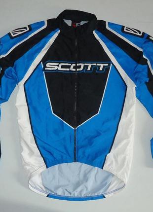 Велокуртка ветровка scott синяя (xl)