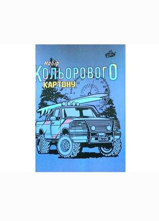 Картон "бріск" (ув-28) 7кольор. 14лист. а4