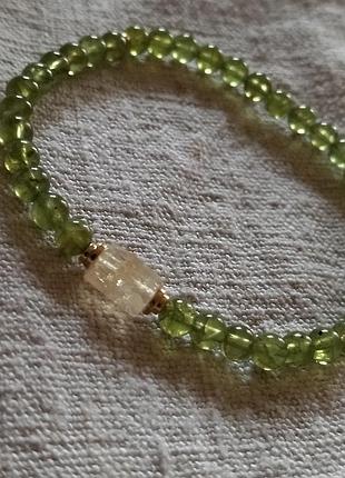 Браслет из натурального камня хризолит перидот оливин