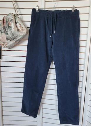 Брюки микровельвет темно-синий