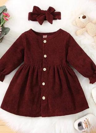 Вельветова сукенка на дівчинку
