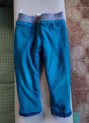 Дитячі утеплені штани на зиму, штани на флісі, теплі джинси3 фото