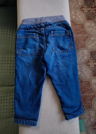 Дитячі утеплені штани на зиму, штани на флісі, теплі джинси2 фото