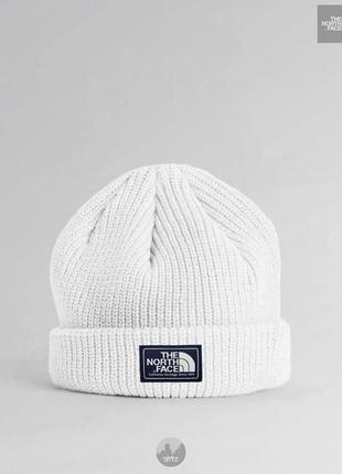 Шапка the north face salty dog beanie fisherman белая / голубая мужская / женская