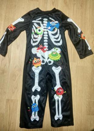 Костюм карнавальний скелет з монстрами хелловін