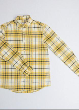 Сорочка(zara plaid oxford shirt- mustard)1 фото