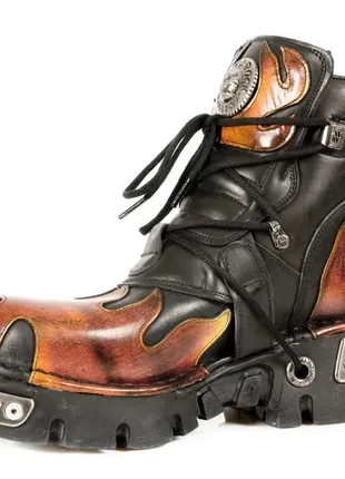 New rock 288 s1 нью рок жіночі чоловічі шкіра черевики чоботи  🔥
