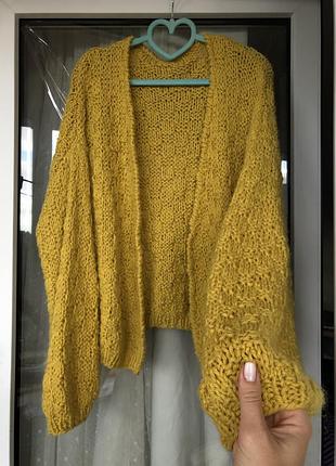 Свитер кардиган вязаный