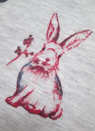 Суперовые хлопковые домашние пижамные штаны принт кролики avon 🌺🍒🌺8 фото