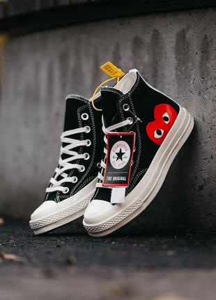 Кеди converse chuck taylor black cream red