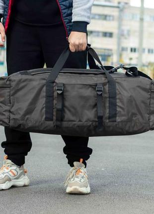 Большая армейская тактическая транспортная сумка-баул novator хаки рюкзак походной на 80 л для вещей6 фото
