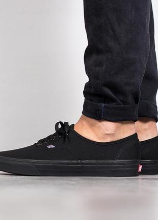 Кеди\кеды vans authentic - black/black (оригинал аутентик ванс)3 фото