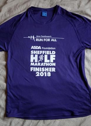 Фіолетова чоловіча спортивна футболка run for all
