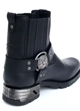 New rock mr007s1 черевики чоботи жіночі чоловічі шкіра нью рок італійський чорний 🔥3 фото