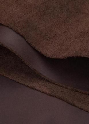 Шкіра crazy horse (крейзі хорсе), темно коричнева, натуральна матова шкіра для галантереї
